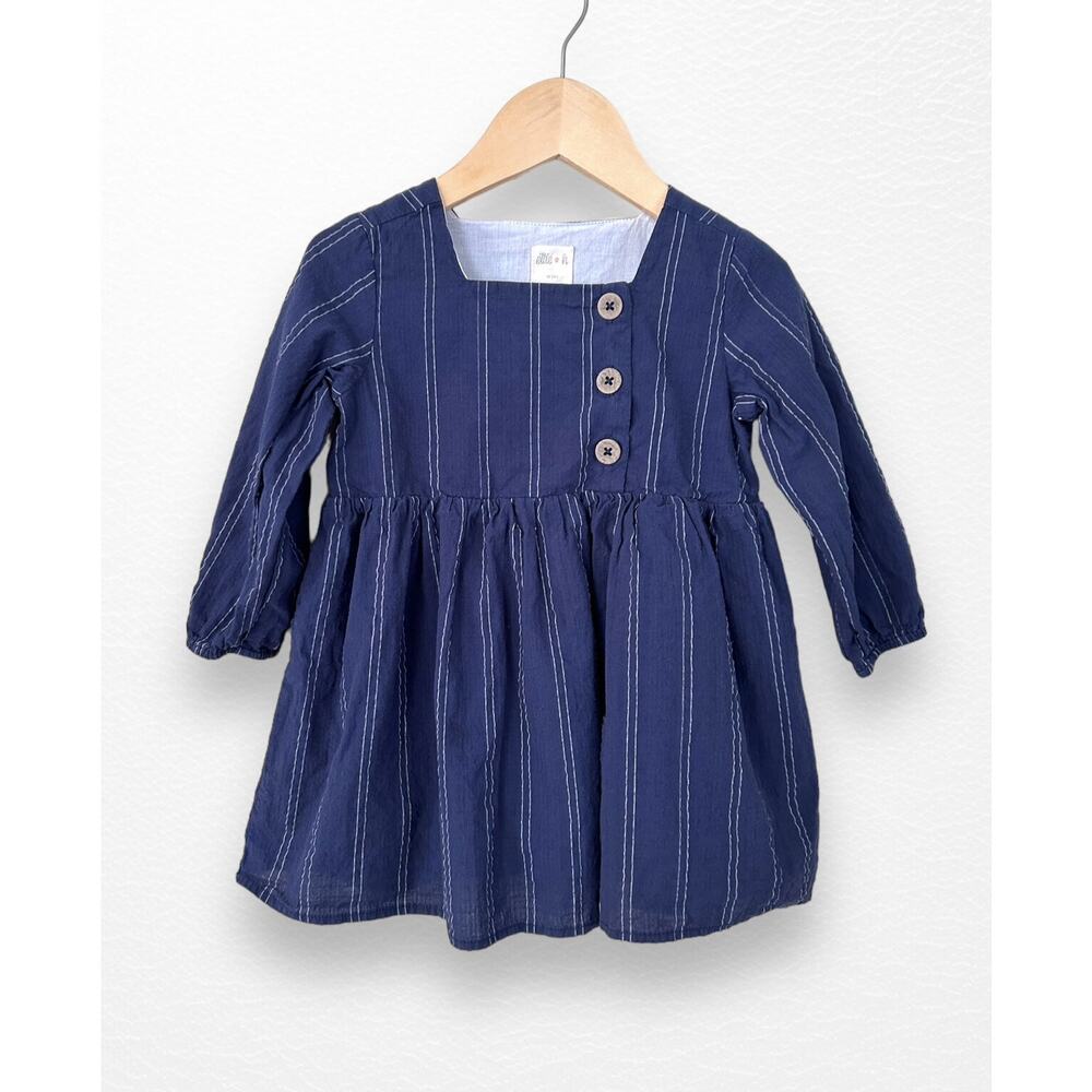 Ettie + H Textured Cotton Dress, 18-24 Months